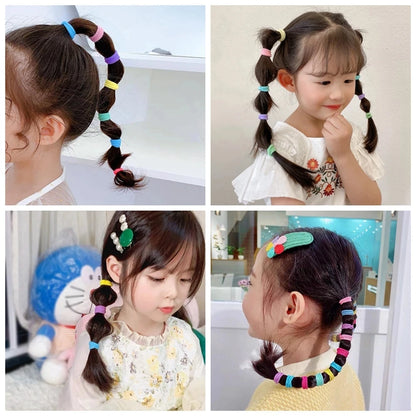 20/50pcs Kids Elastic Hair Bands Girls Sweets Scrunchie Rubber Band for Children Hair Ties Clips Headband Baby Hair Accessori