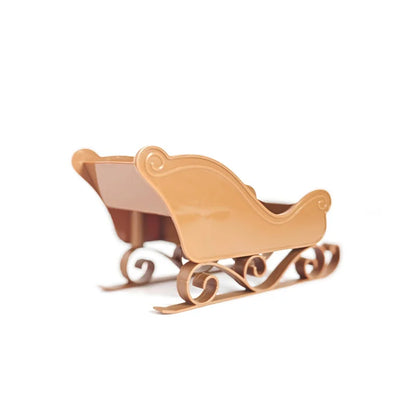 Mini Cute Sleigh Ornament for Office Desk Decor Accent Holiday Office Gift Desk Calendar Office Bookshelf Home Decor - Brown