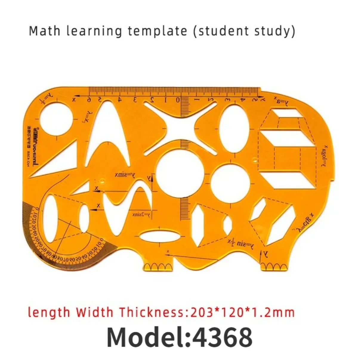 Architectural Drafting Template Set - Round & Oval Shapes, Resin Design Rulers for Furniture and Building Plans, Office Suppl