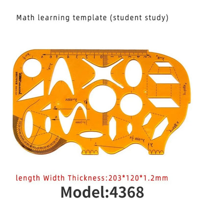 Architectural Drafting Template Set - Round & Oval Shapes, Resin Design Rulers for Furniture and Building Plans, Office Suppl
