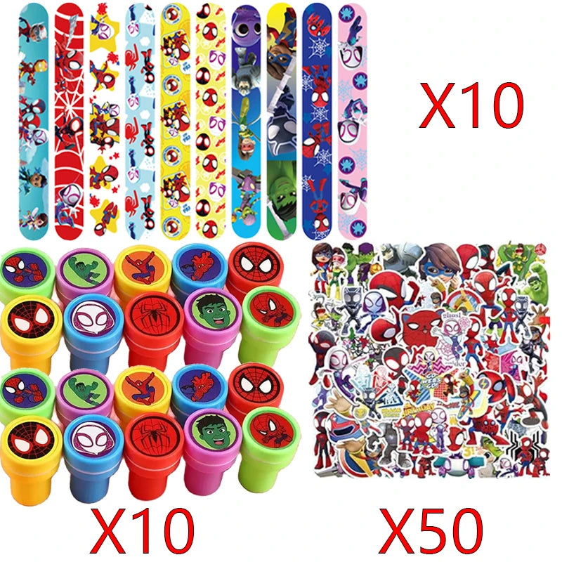 Cute Spider Party Favors Including Bracelet Goodie Bag Pinata Fillers Spider Surprise Favors for His Amazing Friends Party Gi
