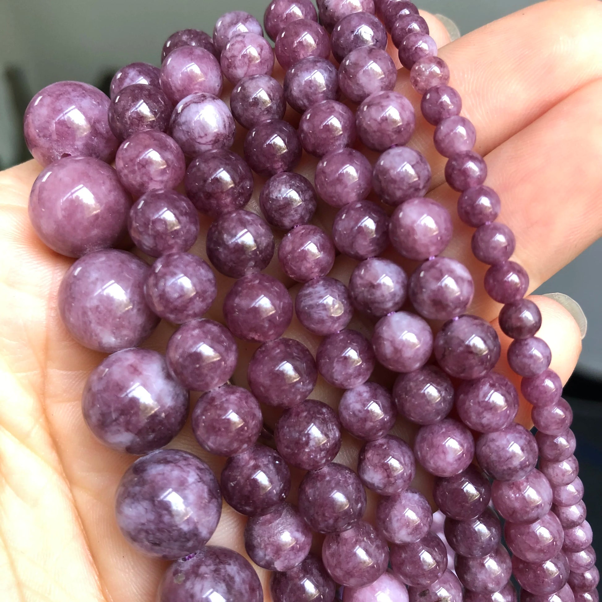 Natural Stone Dark Blue Chalcedony Jades Beads Round Loose Spacer Beads For Jewelry Making 4/6/8/10/12mm DIY Handmade Bracele