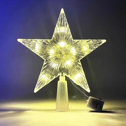 15cm Christmas Tree Decoration Stars Warm White Lights Home Room Decor Shining Lamp Xmas Festival