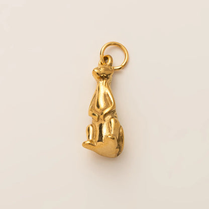 Animal Series Pendant Stainless Steel DIY Small Pendant Vacuum Plated 18K Gold Color Preserving Accessory in Furnace - Meerka