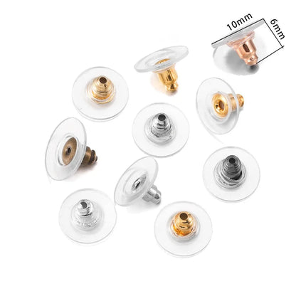 200-2000pcs Soft Silicone Rubber Earring Back Stoppers for Stud Earrings DIY Earring Findings Accessories Bullet Tube Ear Plu