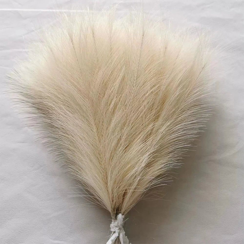 5/10/20PCS Fluffy Pampas Grass Boho Decor Artificial Flower Fake Plant Reed Simulated Party Wedding Home Decoration 42CM - YZ