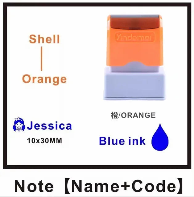 Customized Arabic Hebrew Name Stamp Waterproof Seal Custom Teacher Signature Student Child Cloth Ink Stamp Selfing-inking Sta
