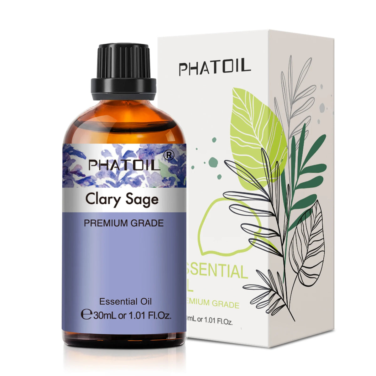 PHATOIL 1PCS Aromatherapy Essential Oil 30ml Lemon Eucalyptus Lavender Bergamot Jasmine Juniper Rose Vanilla Aroma Essential 