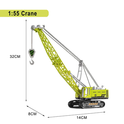 Engineering Diecast Toys for Boys Alloy+Plastic Tractor Excavator Backhoe Crane Bulldozer Kids Truck Children Vehicle Model G