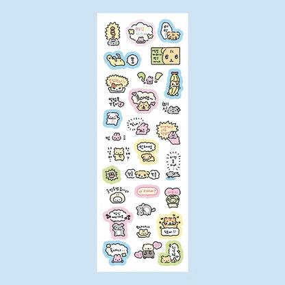 Korean Cartoon Cute Kawaii Graffiti Hand Drawn Rabbit Sticker Hand Account Photo Planner Diary Scrapbook DIY Decorative Stick