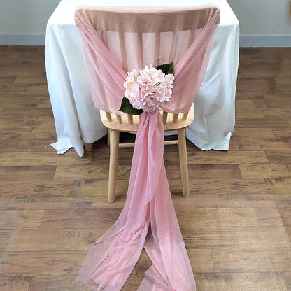 Chiffon Table Runner Sheer Fabric Silk for Boho Sheer Fabric Wedding Arch Overlay Draping Decoration Birthday Party Table Dec