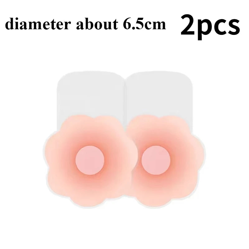 New Reusable Silicone Nipple Cover for Women Bra Sticker Breast Petal Strapless Bra Invisible Boob Pads Chest Pasties Intimat