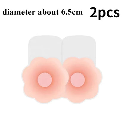 New Reusable Silicone Nipple Cover for Women Bra Sticker Breast Petal Strapless Bra Invisible Boob Pads Chest Pasties Intimat