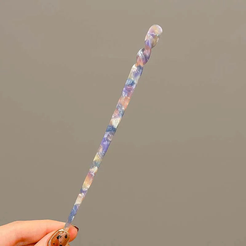 Vintage Chinese Style Hair Sticks for Women Girls Fashion Acetate Chopstick Shaped Hair Clips Pins Jewelry Hair Accessories -