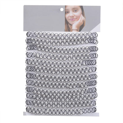 12pcs/lot Vintage Hippy Stretch Tattoo Choker Necklace Elastic Chocker Necklace Fishing Line Tattoo Colorful Necklace