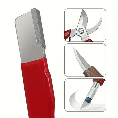 “Precision Edge” Professional Kitchen Knife Sharpener - Tungsten and Diamond Ceramic Whetstone for All Blades, Including Gard
