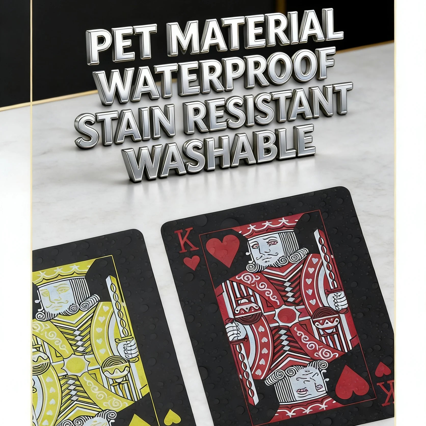 Playing Cards Game Poker Cards board child kid toy Waterproof Plastic PVC black blue red yellow green deck card high-end clas