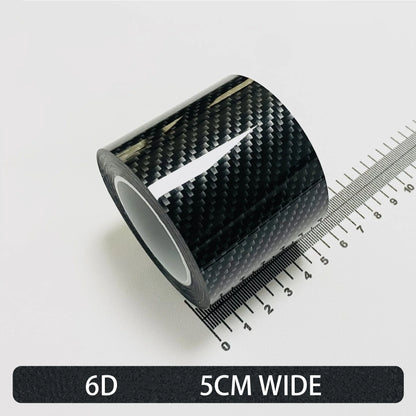 Carbon Fiber Automotive Adhesive Tape Roll Matte Black Protective Car Film Self-Adhesive Film 3D Vinyl Car Film Accessories -