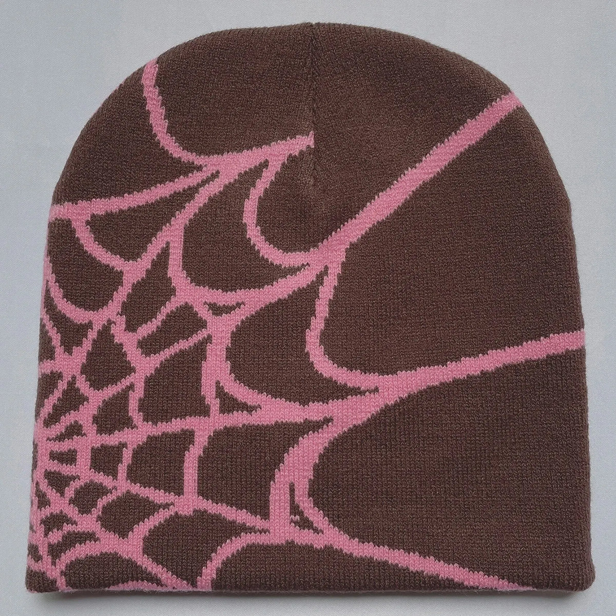Four Seasons Men's And Women's Universal Y2K Knit Hat Spider Web Riding Outdoor Sports Fashion Hat - Ground Coffee