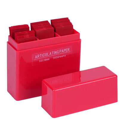 300 Sheets Dental Bite Paper Disposable Dentist Blue/Red Double-Sided Bite Strip Oral Teeth Care Whitening Dentistry Material