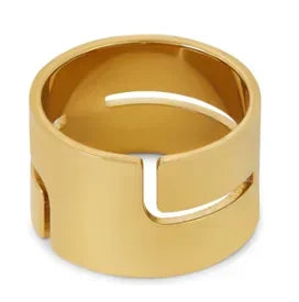 Stainless Steel Ring for Women Inlaid Zircon Rings Waterproof Romantic Fashion Jewelry - A75 Gold / 7