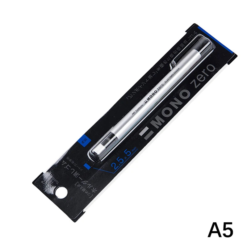 Tombow MONO Zero Mechanical Eraser Refillable Pen Shape Sketching Painting High Gloss Rubber Press Type School Stationery - A