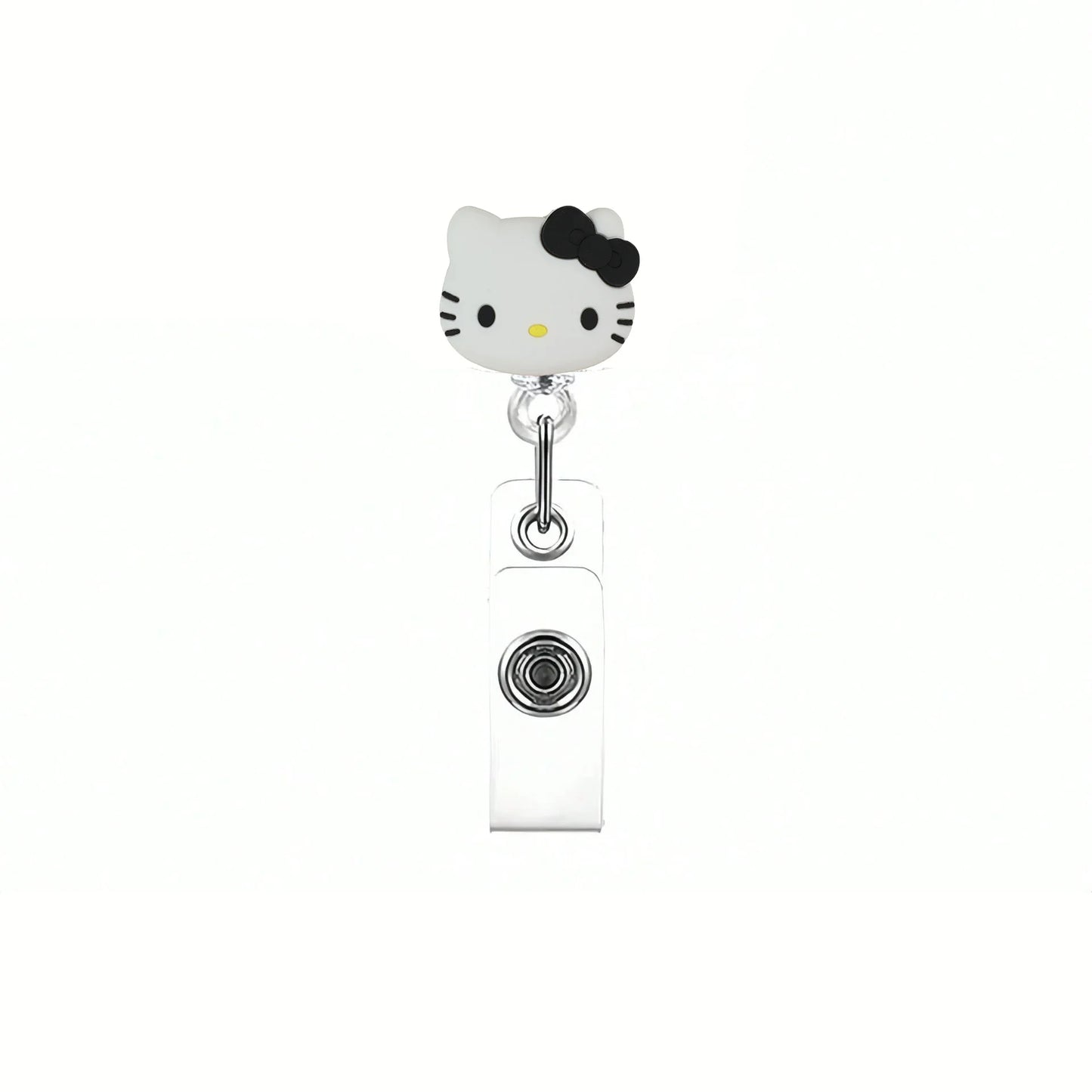 Kawaii Gift Kitty Cat Retractable Badge Reel Sparkling card holder accessories With Keychain For Women Student office supplie