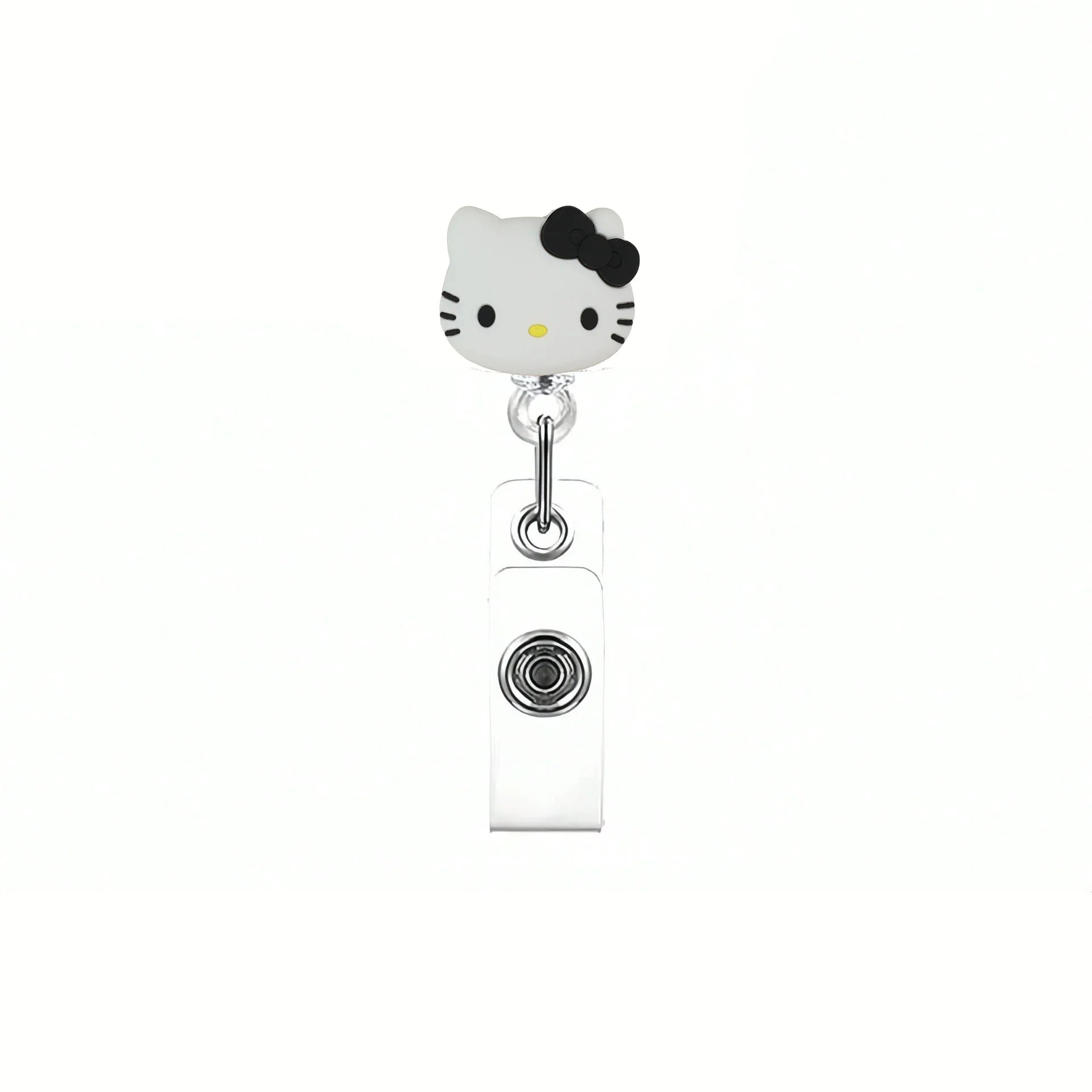 Kawaii Gift Kitty Cat Retractable Badge Reel Sparkling card holder accessories With Keychain For Women Student office supplie