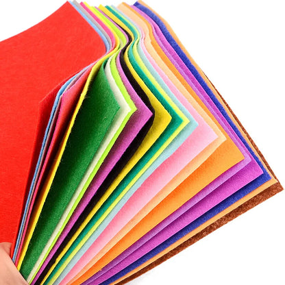 40/20/10Pcs New Felt Fabric Sheet Assorted Color Patchwork Sewing DIY Craft Squares Nonwoven 1mm Thick Handmade Fabric Weavin