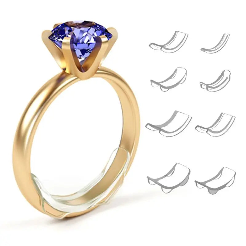8/12/34 Pcs/Set Silicone Invisible Clear Ring Size Adjuster Guard Tightener Resizing Jewelry Tools Resizer Loose Rings
