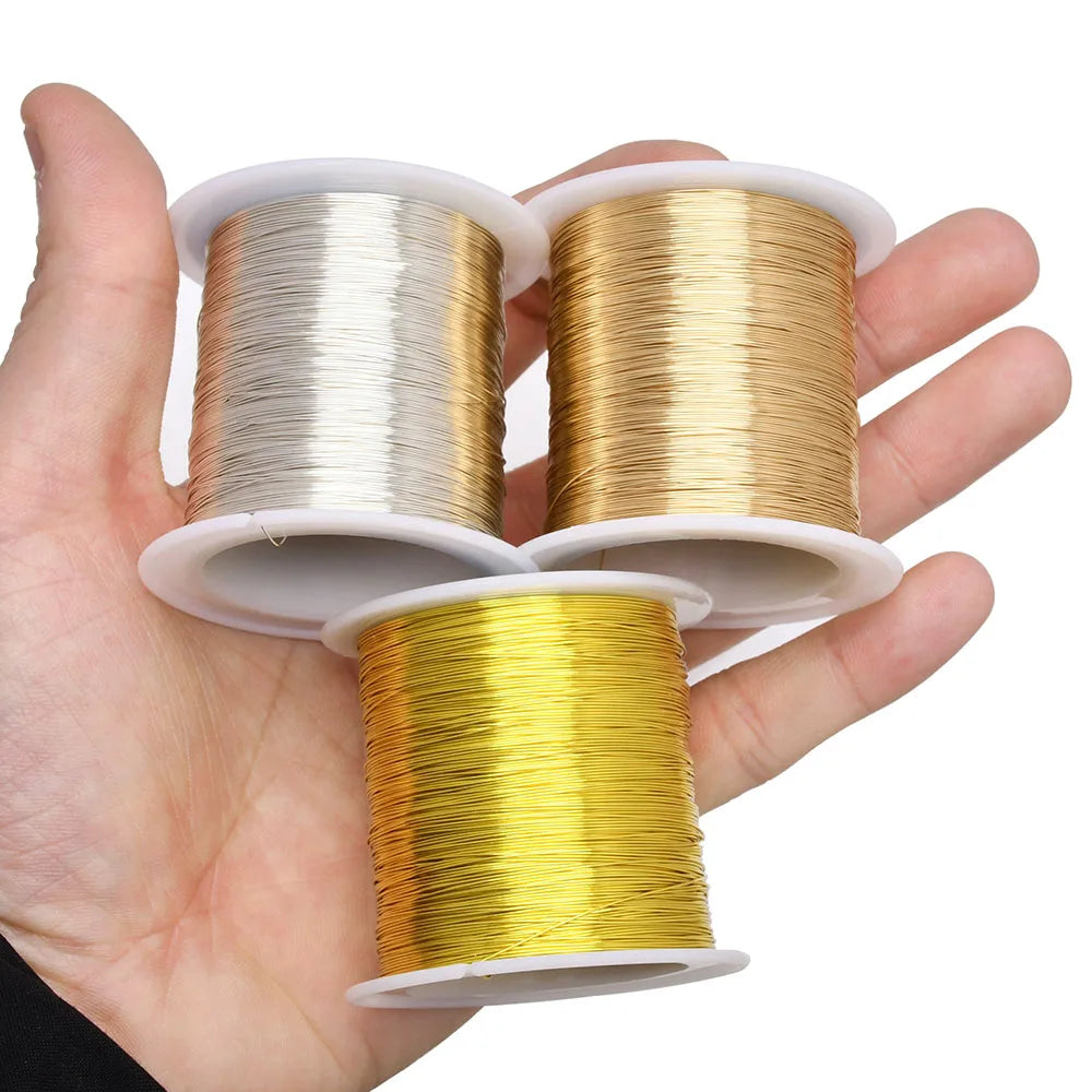 100m/328ft Fadeless Copper Clad Steel Wire Bendable Metal Sculpting Wire for Craft Floral Jewelry Making 0.3/0.4mm