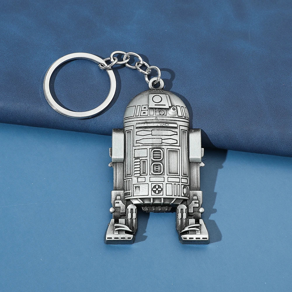 Vintage Star War Men's Spaceship Keychain Anime Destroyer Battleship Car Trinket Bag Keyrings Accessories Party Gifts