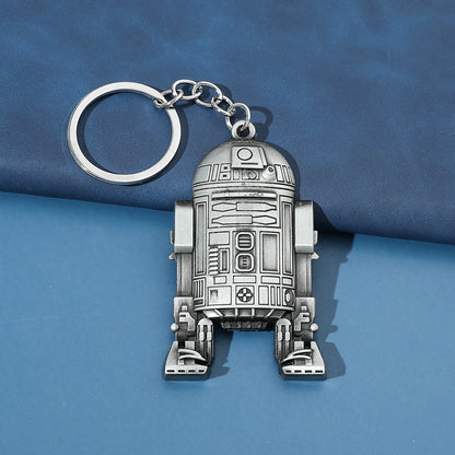 Vintage Star War Men's Spaceship Keychain Anime Destroyer Battleship Car Trinket Bag Keyrings Accessories Party Gifts