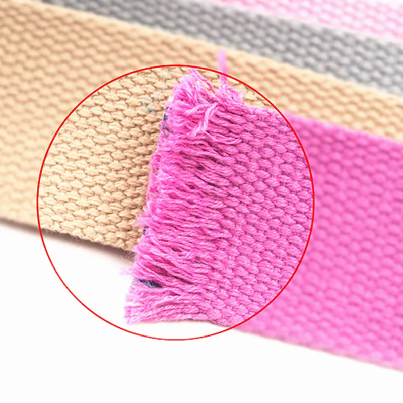 25mm 30mm 38mm 2yards Cotton Webbing Strap Canvas Cotton Ribbon For Knapsack Strapping Bags Crafts DIY Belt Bag Dog Accessori