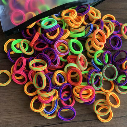 50/100Pcs Colorful Nylon Hair Bands for Children Scrunchie Hair Ties Rubber Band Kids Elastic Hair Leagues Girl Hair Accessor