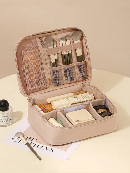 Thickened Oxford Cloth Material, Single or Double Layer, Unisex, Fashionable Toiletry and Makeup Bag, Suitable for Travel, Va
