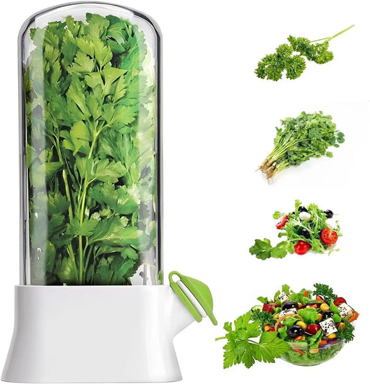 Herb Keeper for Refrigerator Keep Herbs Fresh Longer Premium Herb Saver Versatile Container for Cilantro Parsley Basil Mint