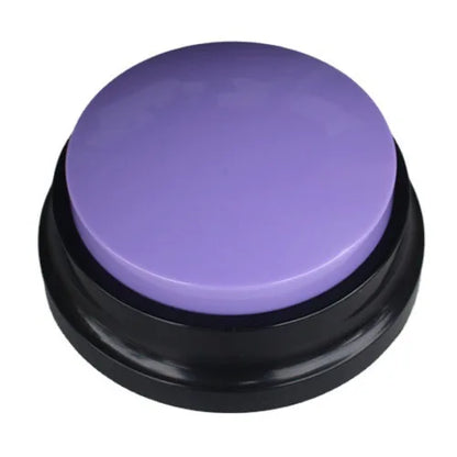 Pet Button Color Voice Recording Button, Dog Buttons for Communication Pet Training Buzzer, 30 Second Record - purple