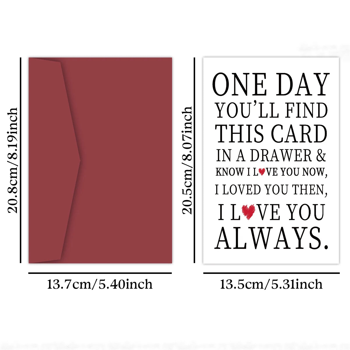 Heartfelt Love Anniversary Card, I Love You Always Greeting Card for Him Her Mom Wife Lover, Perfect for Valentine's Day,Wedd