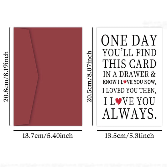 Heartfelt Love Anniversary Card, I Love You Always Greeting Card for Him Her Mom Wife Lover, Perfect for Valentine's Day,Wedd