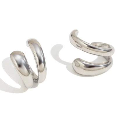 Punk Piercless Ear Clip Earring for Women Classic Gold Color Trendy Earcuff Earrings Girl Y2K Gift Simple Daily Wear Jewelry
