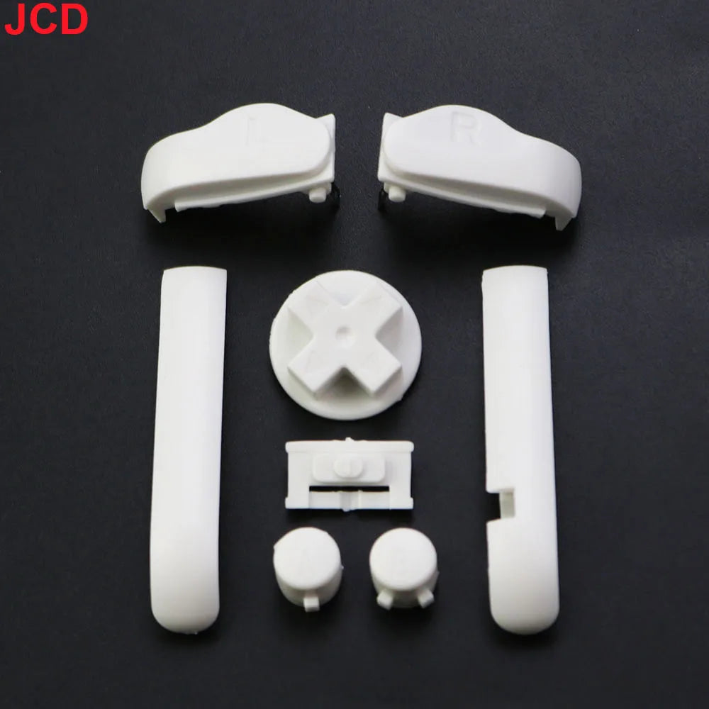 1 Set 17color AB Colorful L R Buttons Keypads For Gameboy Advance Buttons Frame For GBA D Pads Power ON OFF Buttons - white