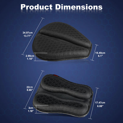 Motorcycle Seat Cushion 3D Honeycomb Anti-slip Motorcycle Gel Seat Cushion Moto Pressure Relief Ride Seat Pad Moto Accessorie