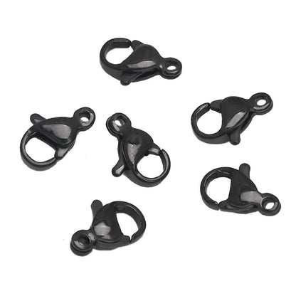 30-50Pcs 304 Stainless Steel Lobster Clasps Claw Clasps For Bracelet Necklace Chain Diy Jewelry Making Findings 9-15mm - gunm