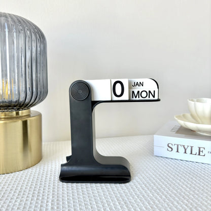 1pc modern minimalist style plastic creative perpetual calendar, desk calendar, office desktop decoration, new home decoratio