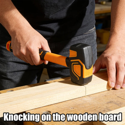 Multifunctional Rubber Hammer Tile Soft Rubber Percussion Hammer Square Hammer Construction Worker Professional Hand Tool