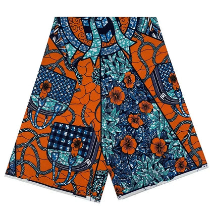 African Ankara prints batik patchwork fabric real wax African sewing material 100% cotton tissu for dress crafts - as picture