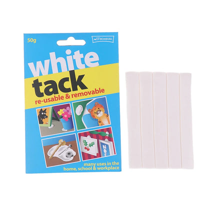 50/75G White Tack Reusable Adhesive Putty Sticky Tack Non-Toxic Removable Wall Safe Tack Putty for Poster Photo Frames Party