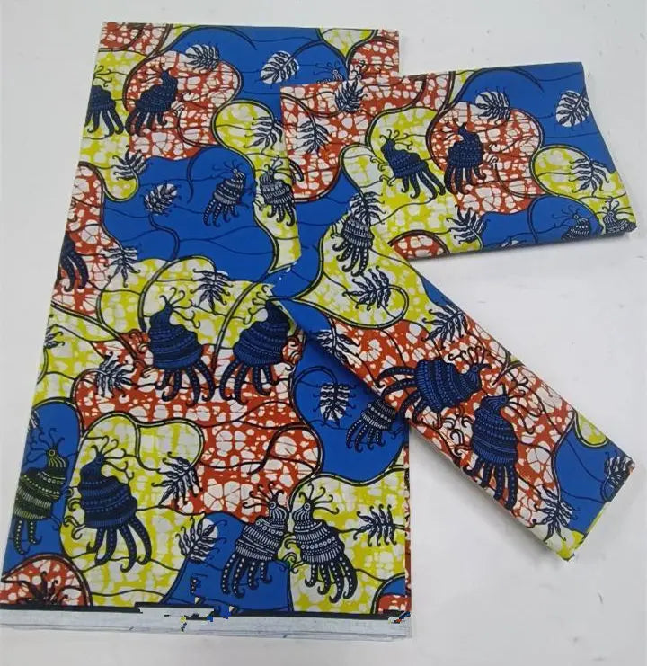African Ankara prints batik patchwork fabric real wax African sewing material 100% cotton tissu for dress crafts - as picture