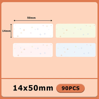 1Roll P12 P15 Thermal Label Sticker 12mm*40mm Tape Compatible Phomemo D30 Q30 Marklife P11 P50 L12 DELI Q2 Labeller - 14X50 P